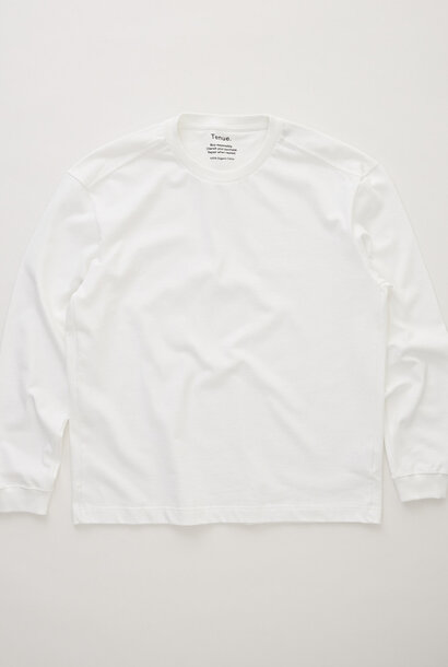 brad long sleeve optic white
