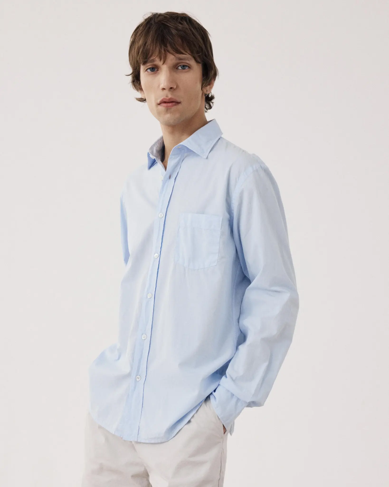 paul pat coton shirt sky-2