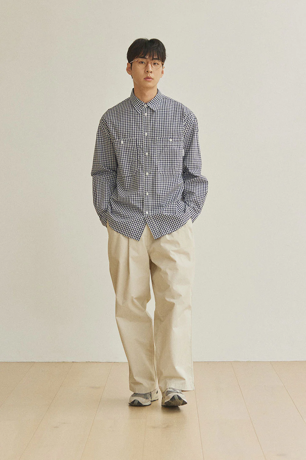 two tuck wide cn pants cream one size-4