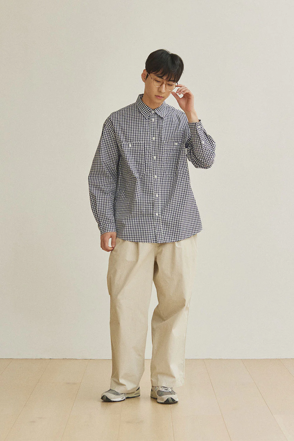 two tuck wide cn pants cream one size-5