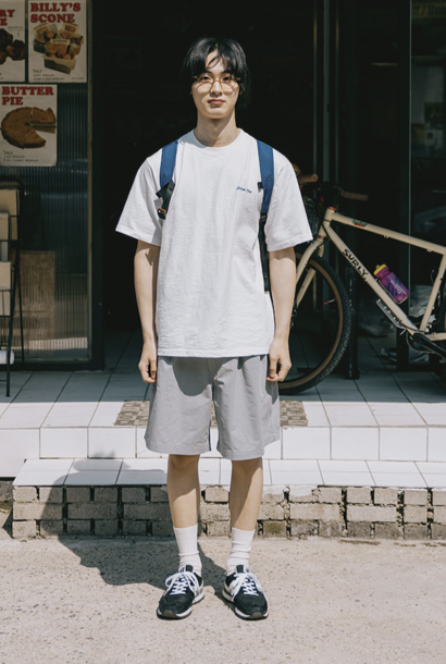 two tuck wide shorts light gray one size