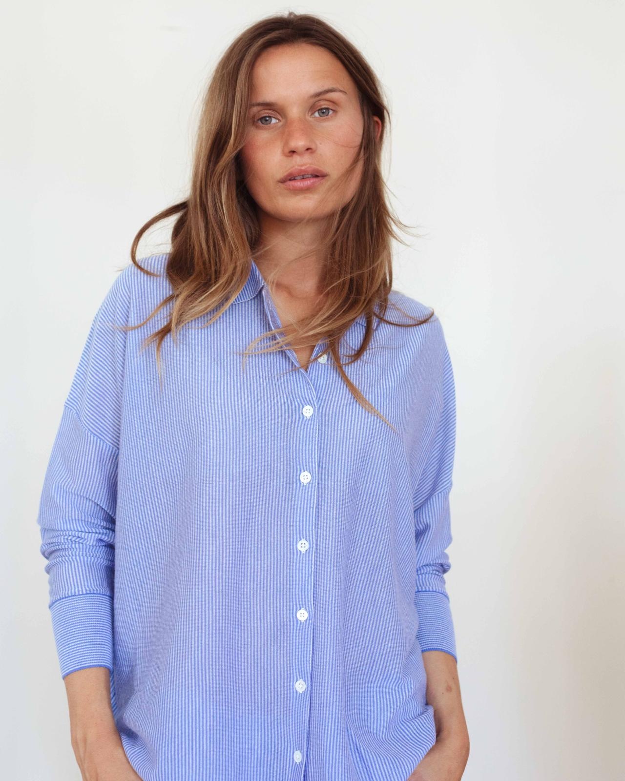 do polo stripe ciel/white-2