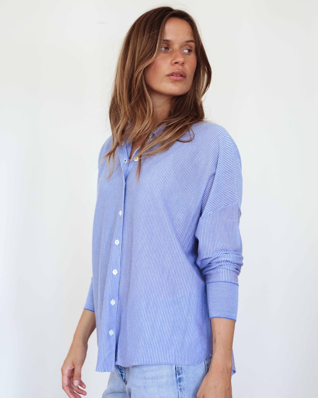 do polo stripe ciel/white-1