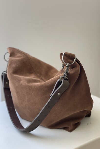shopper suede cognac