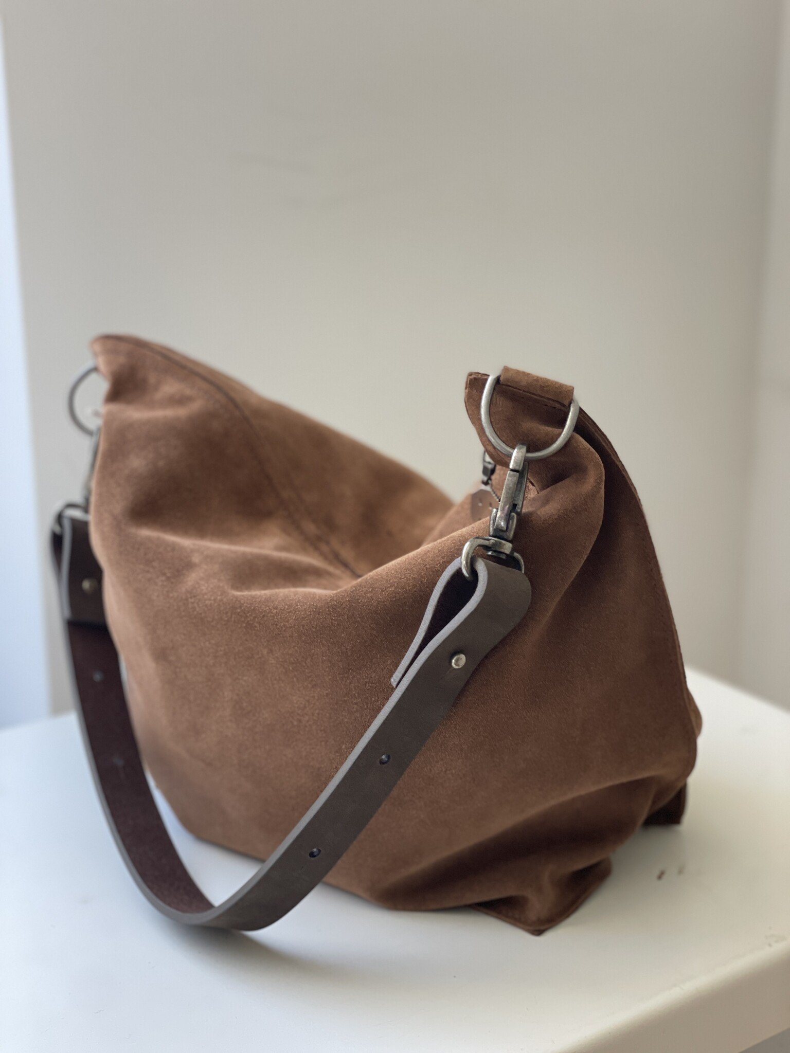 shopper suede cognac-1