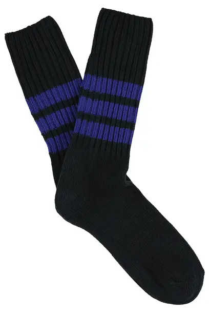 crew stripes socks blue/bright blue