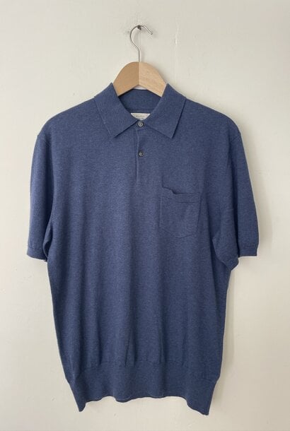 polo ss knitted indigo