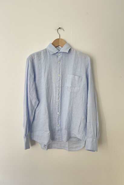 paul pat linen shirt sky