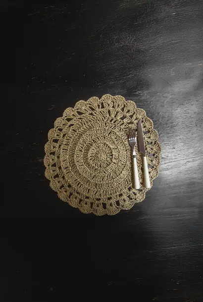 filippa placemat round crochez