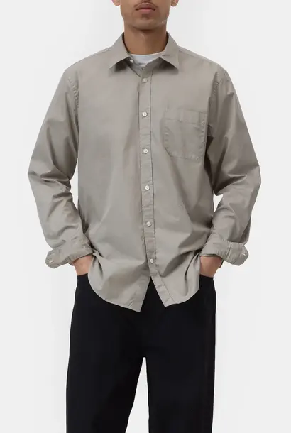 basic shirt pebble green