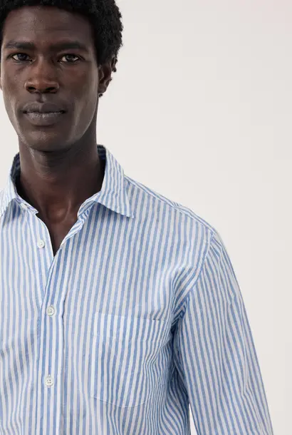 paul coton shirt stripe blue/white