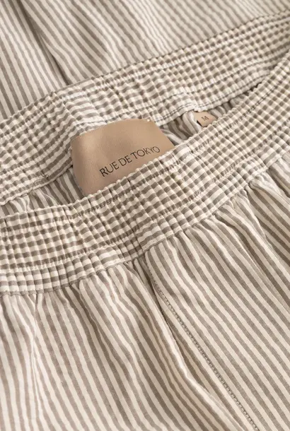 palla seersucker brown stripe