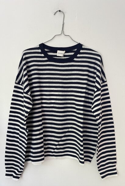 crew neck stripe dark night