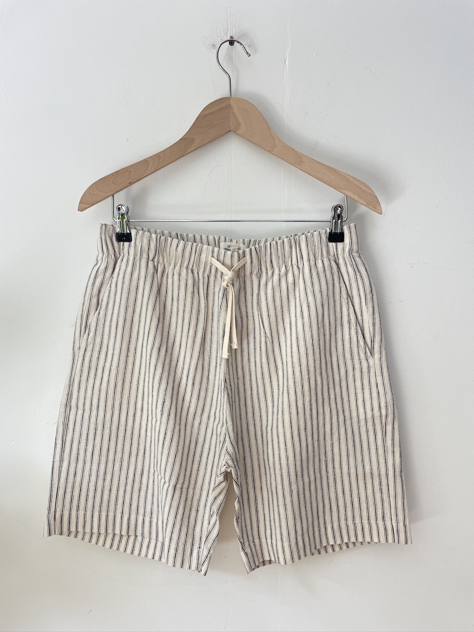 joggy short coton/linen stripe-1