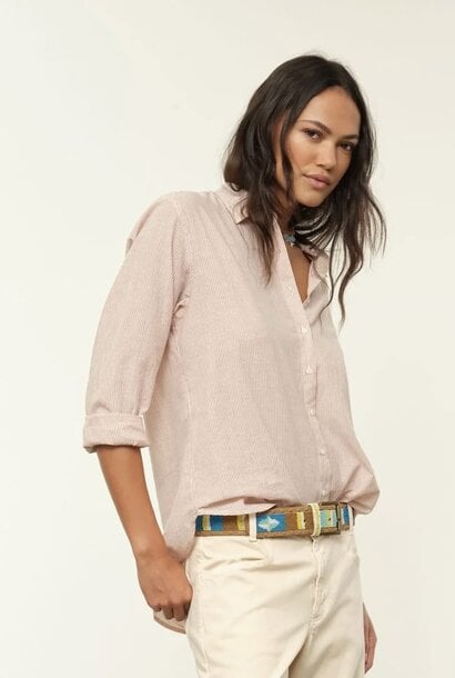 beau shirt burnt sienna stripe