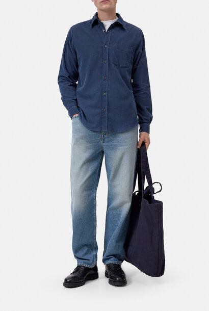 button down shirt rib dark night