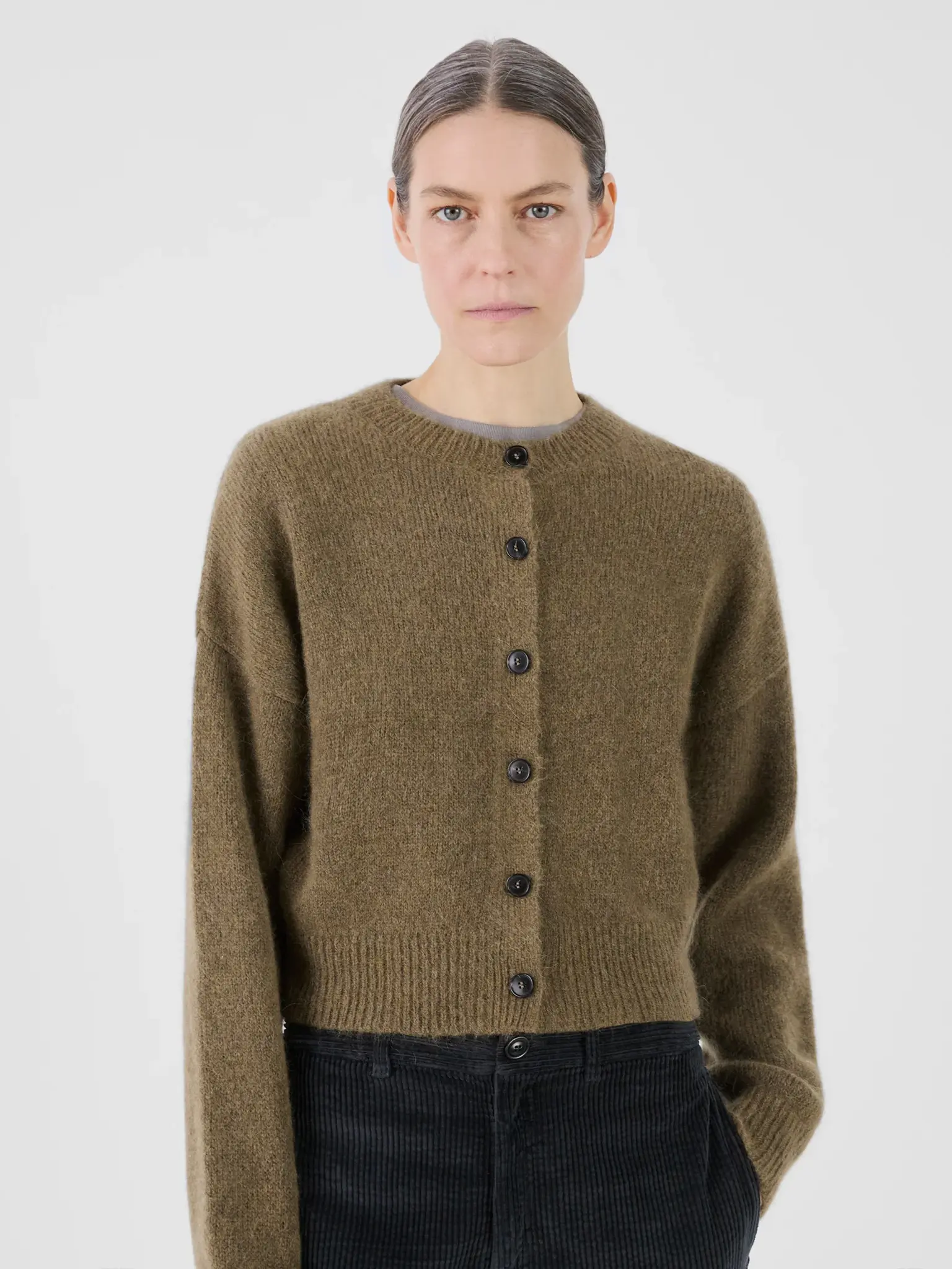 anais cardigan olive-1