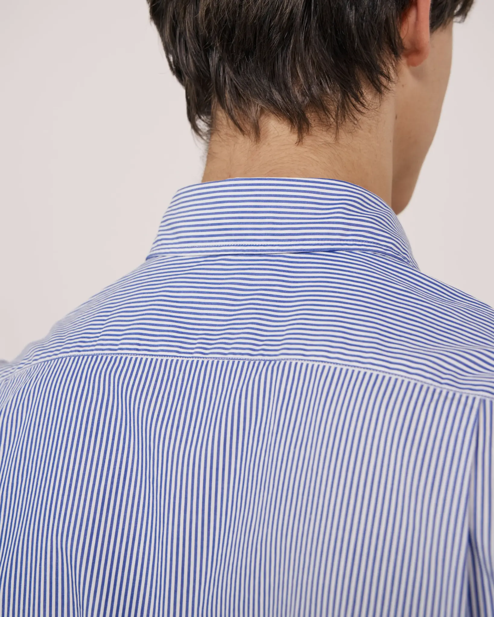 paul coton shirt blue stripe-5