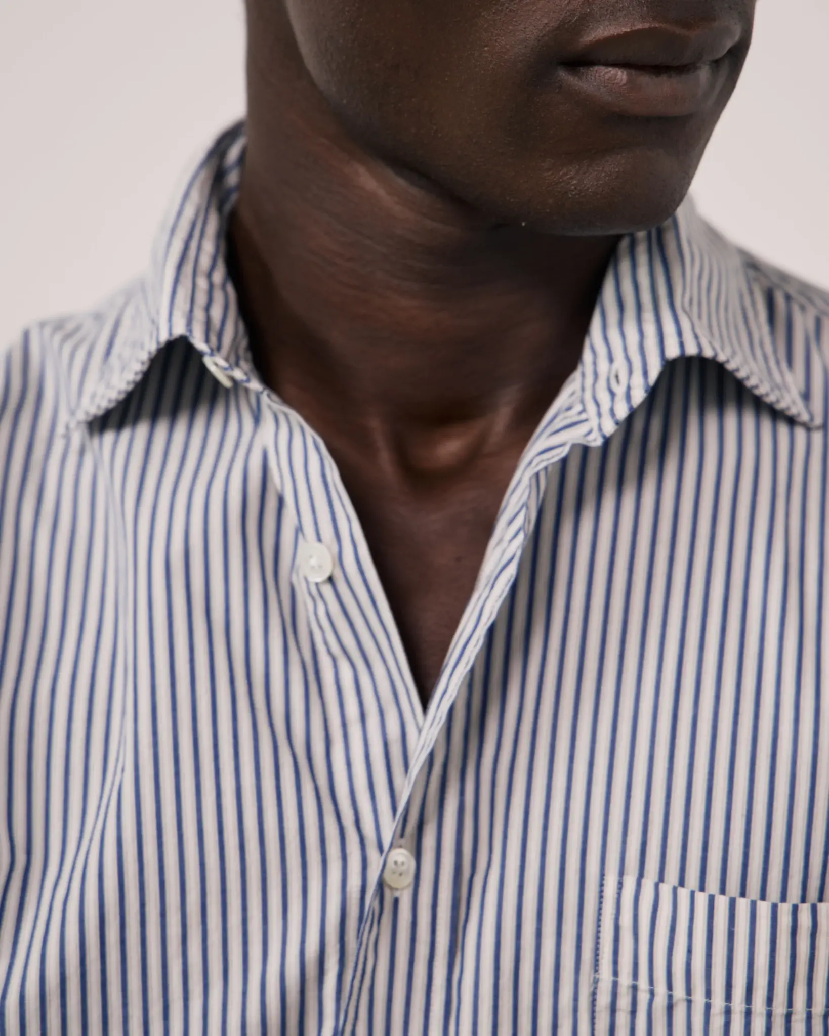 paul coton shirt stripe navy/beige-2