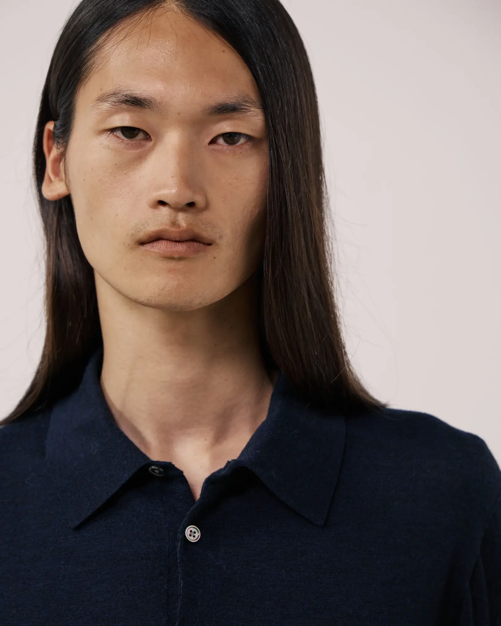 polo knitted wool navy-2