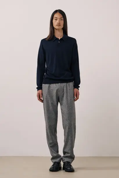 polo knitted wool navy