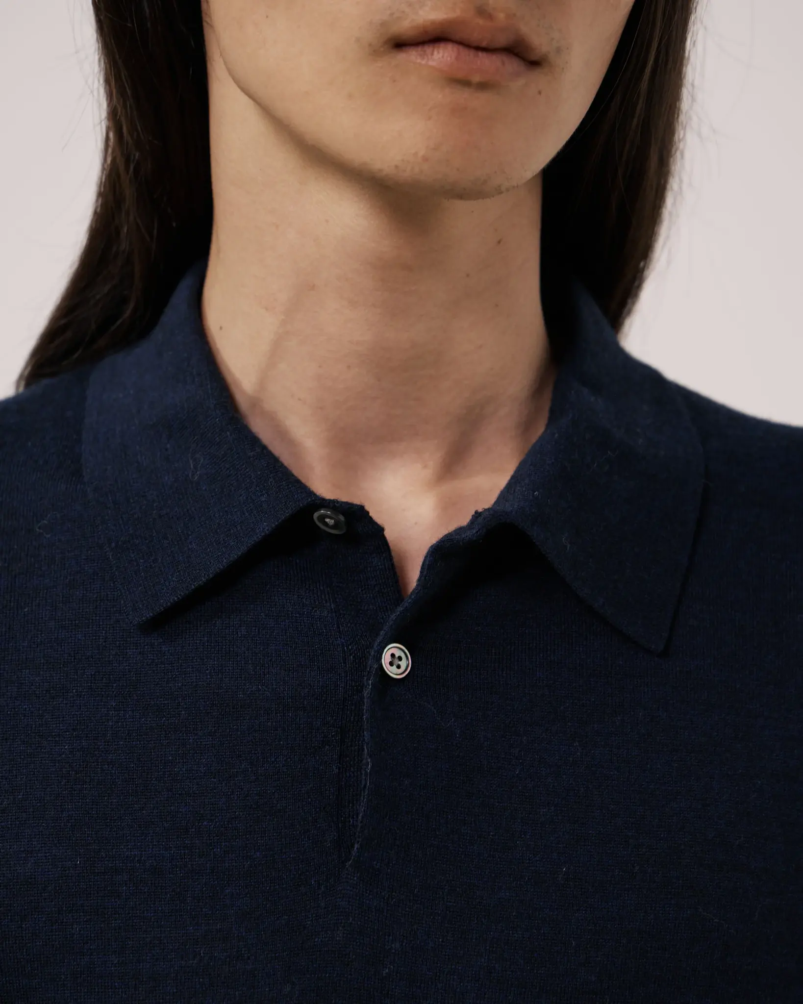 polo knitted wool navy-3