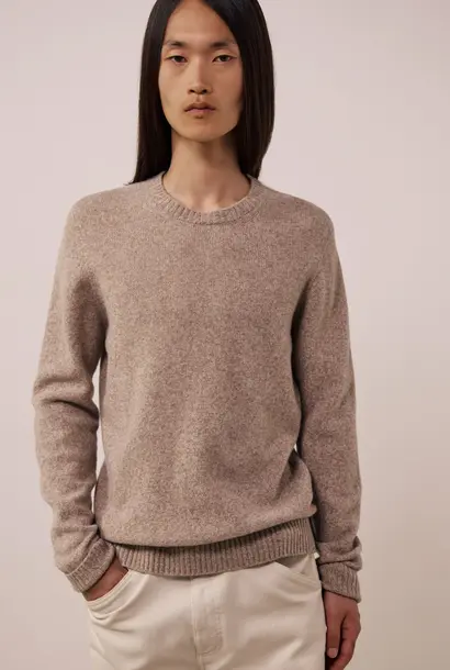 crew neck wool toffee