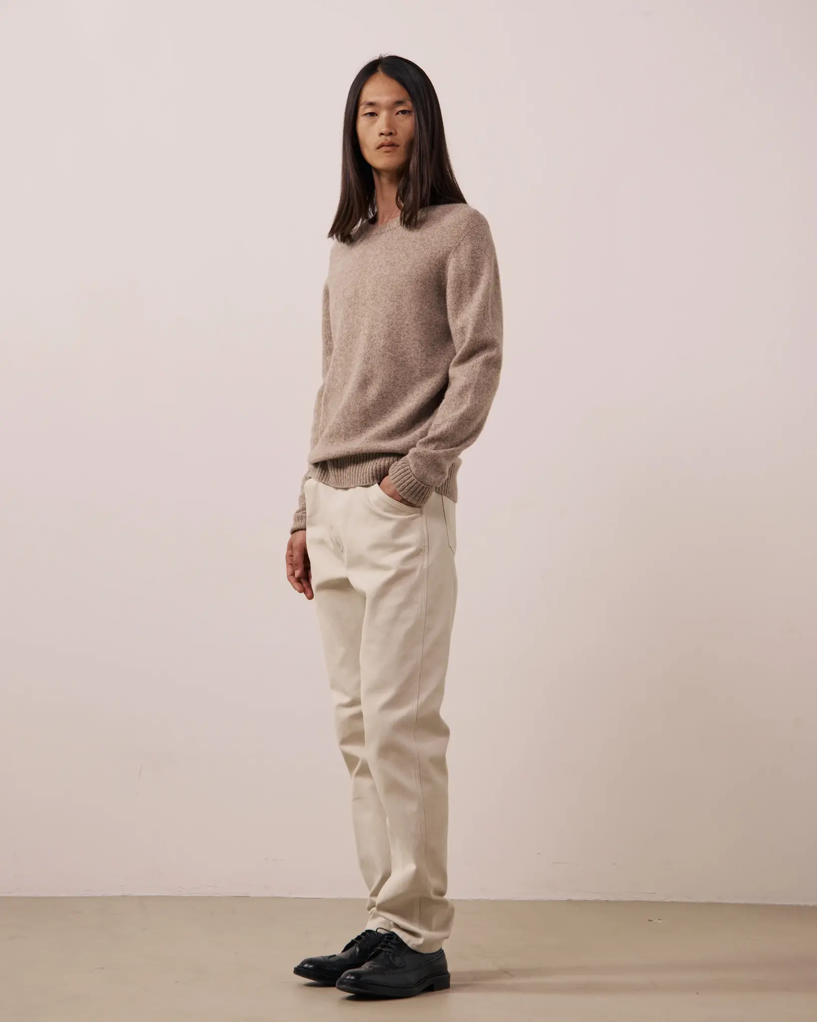 crew neck wool toffee-2