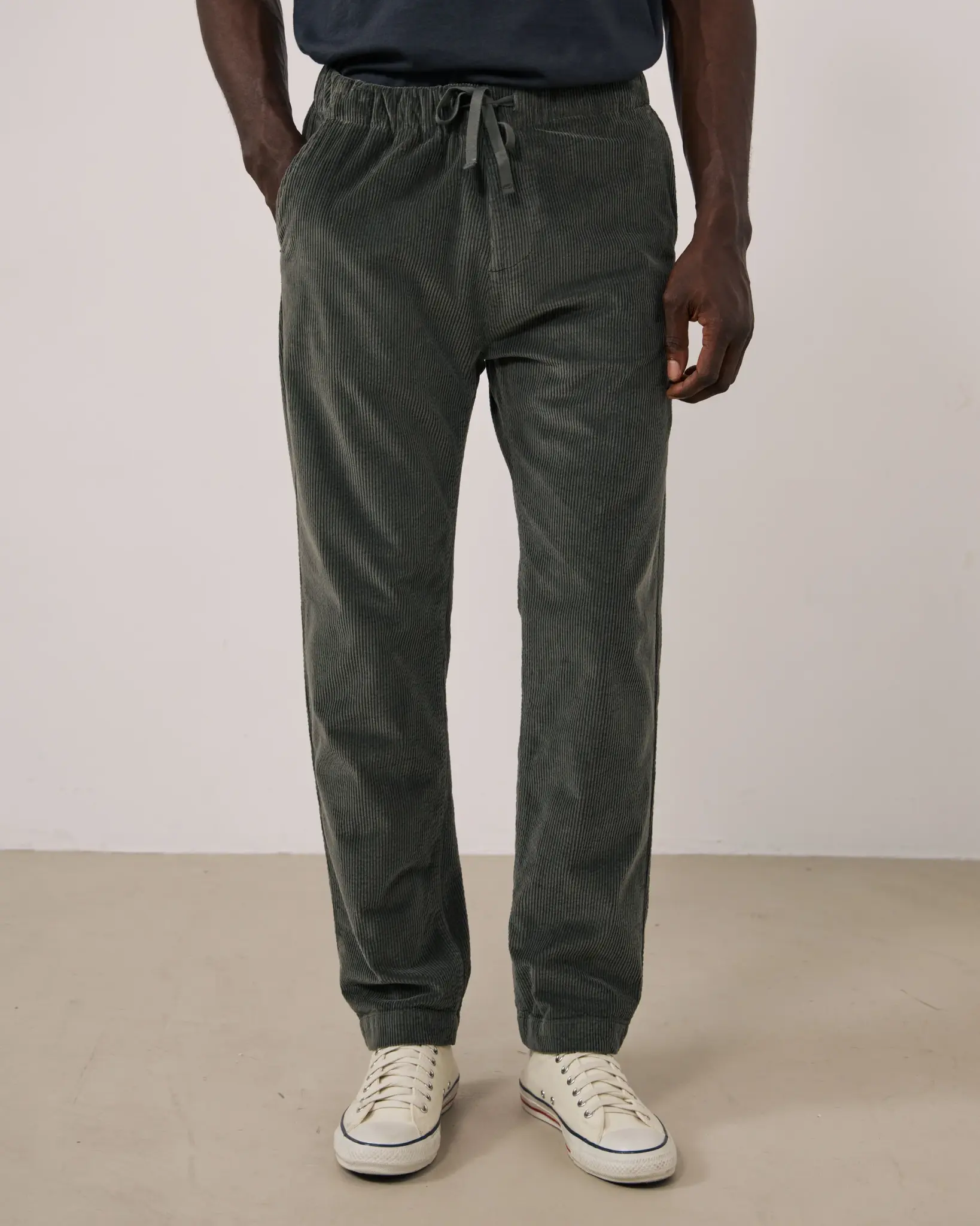 joggy rib pants camo green-3