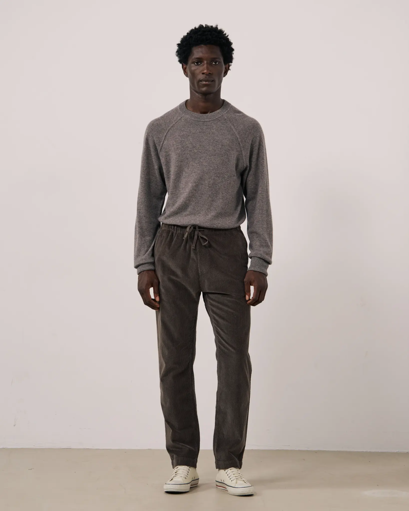 joggy rib pants moka-2