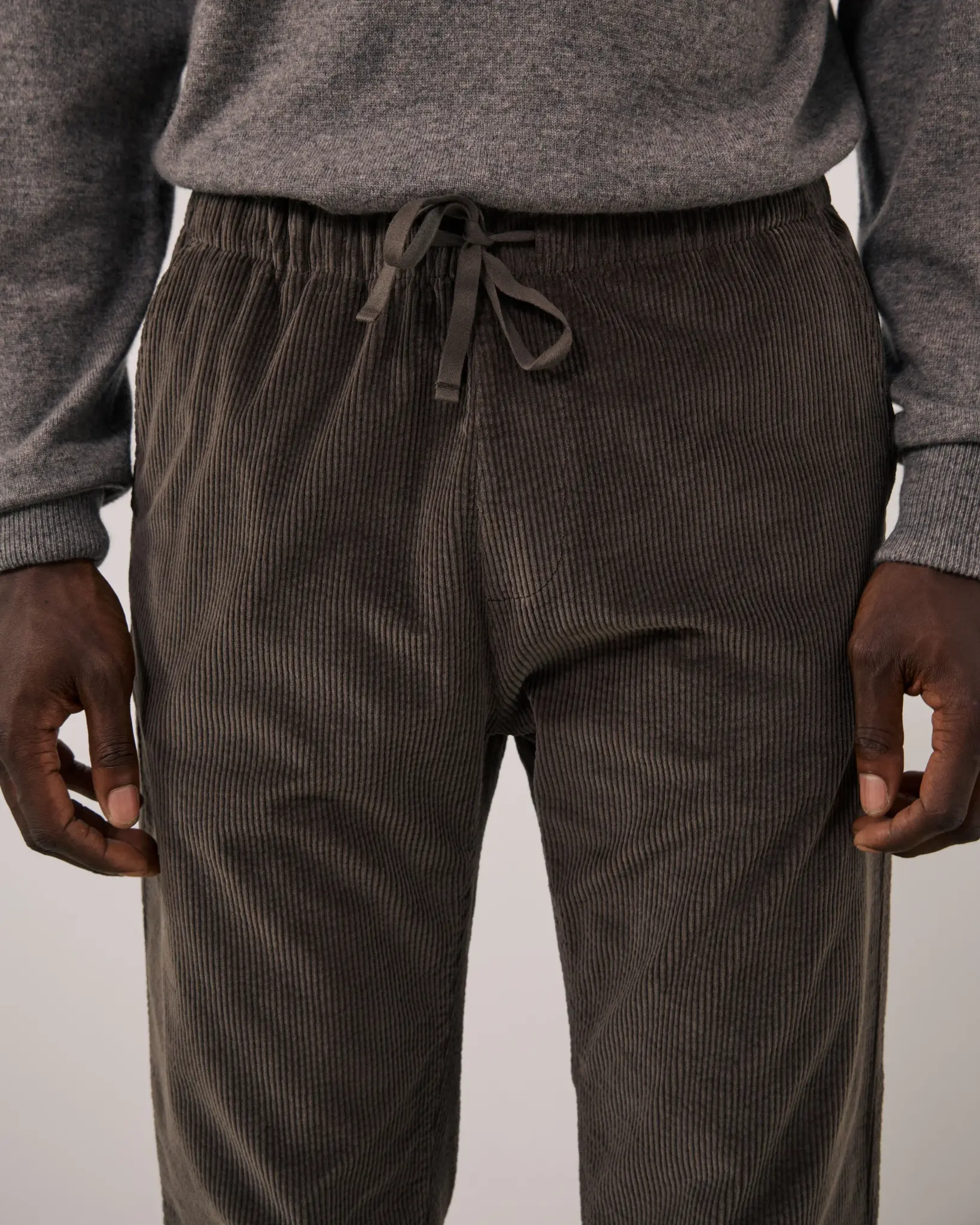 joggy rib pants moka-4