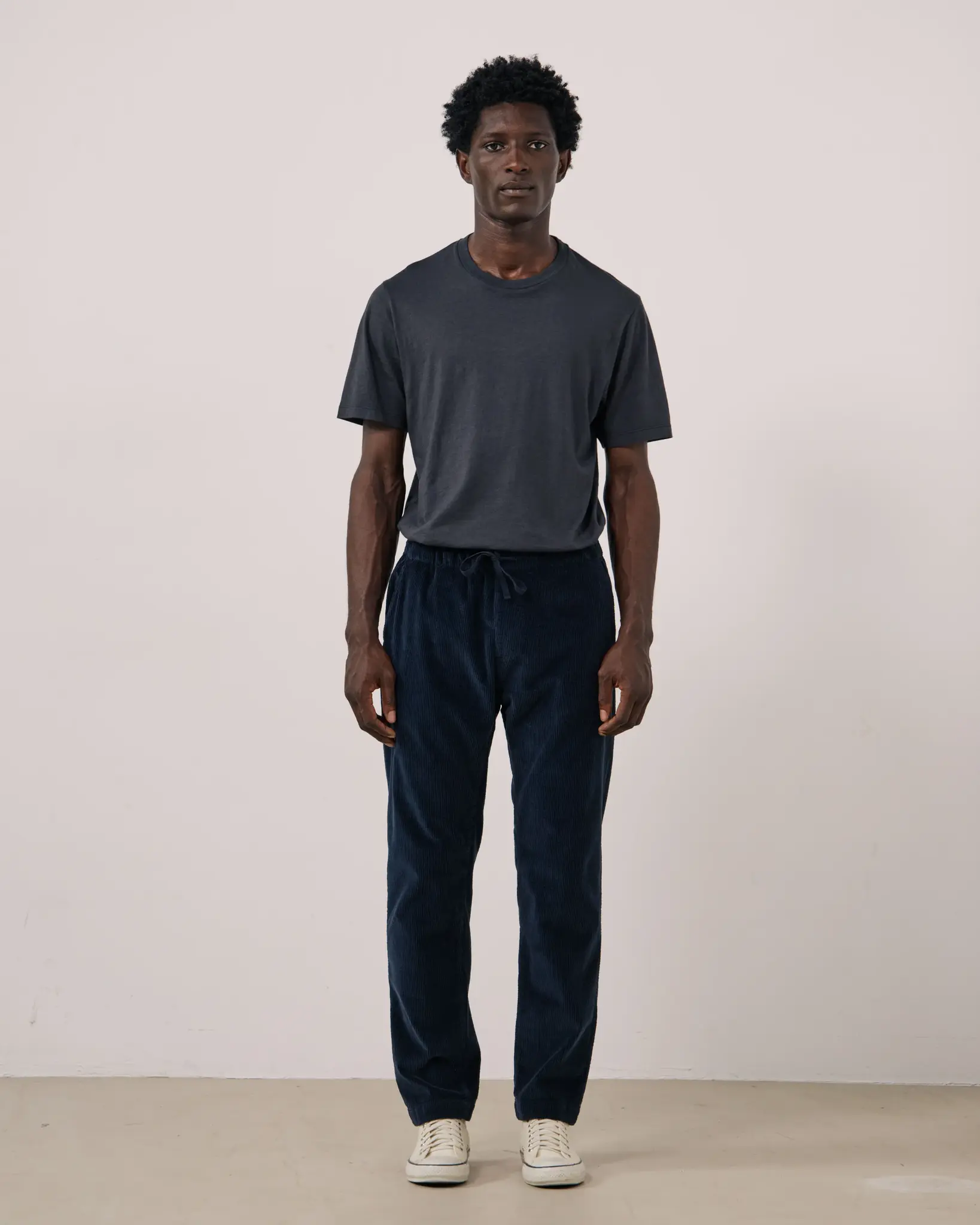 joggy rib pants navy-2