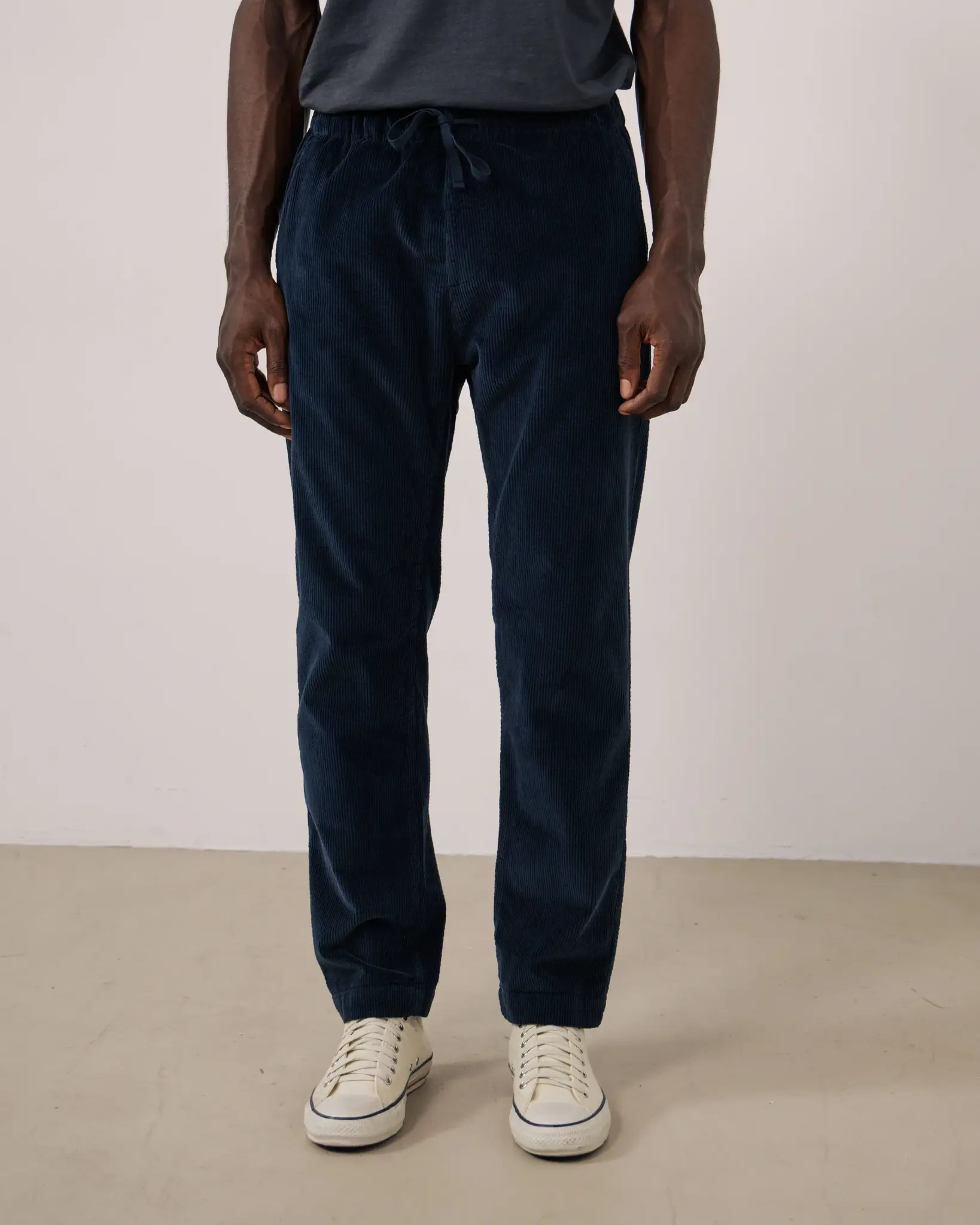 joggy rib pants navy-3