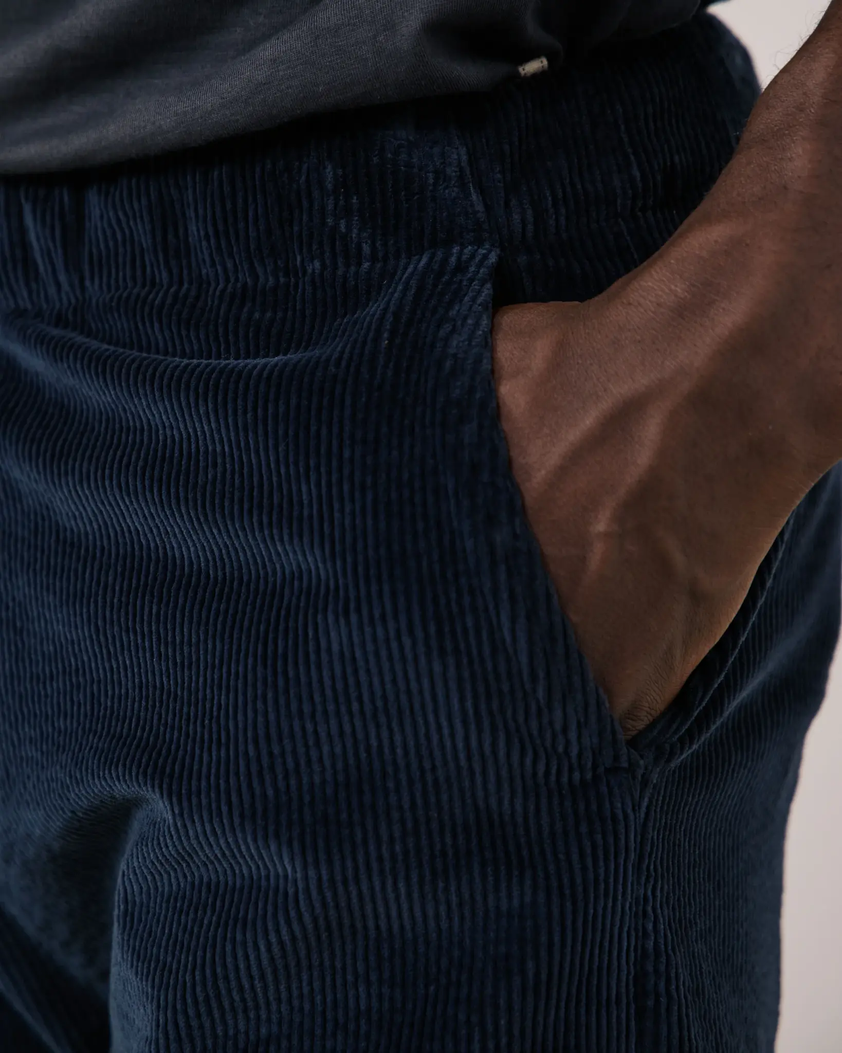 joggy rib pants navy-1