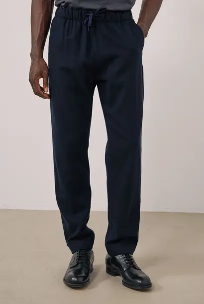 joggy wool pants navy