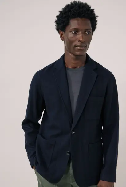 julian blazer wool navy