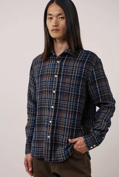 paul flanel shirt brown/blue