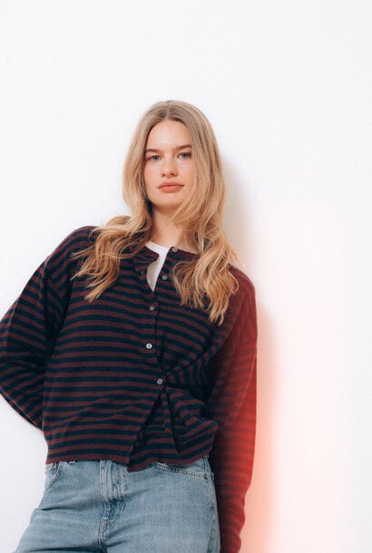 alixe stripes cashmere burgundy
