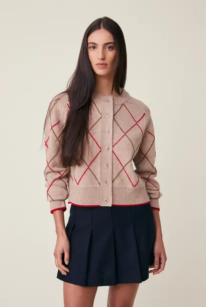 n° 233 gilet augusta arlequin cord