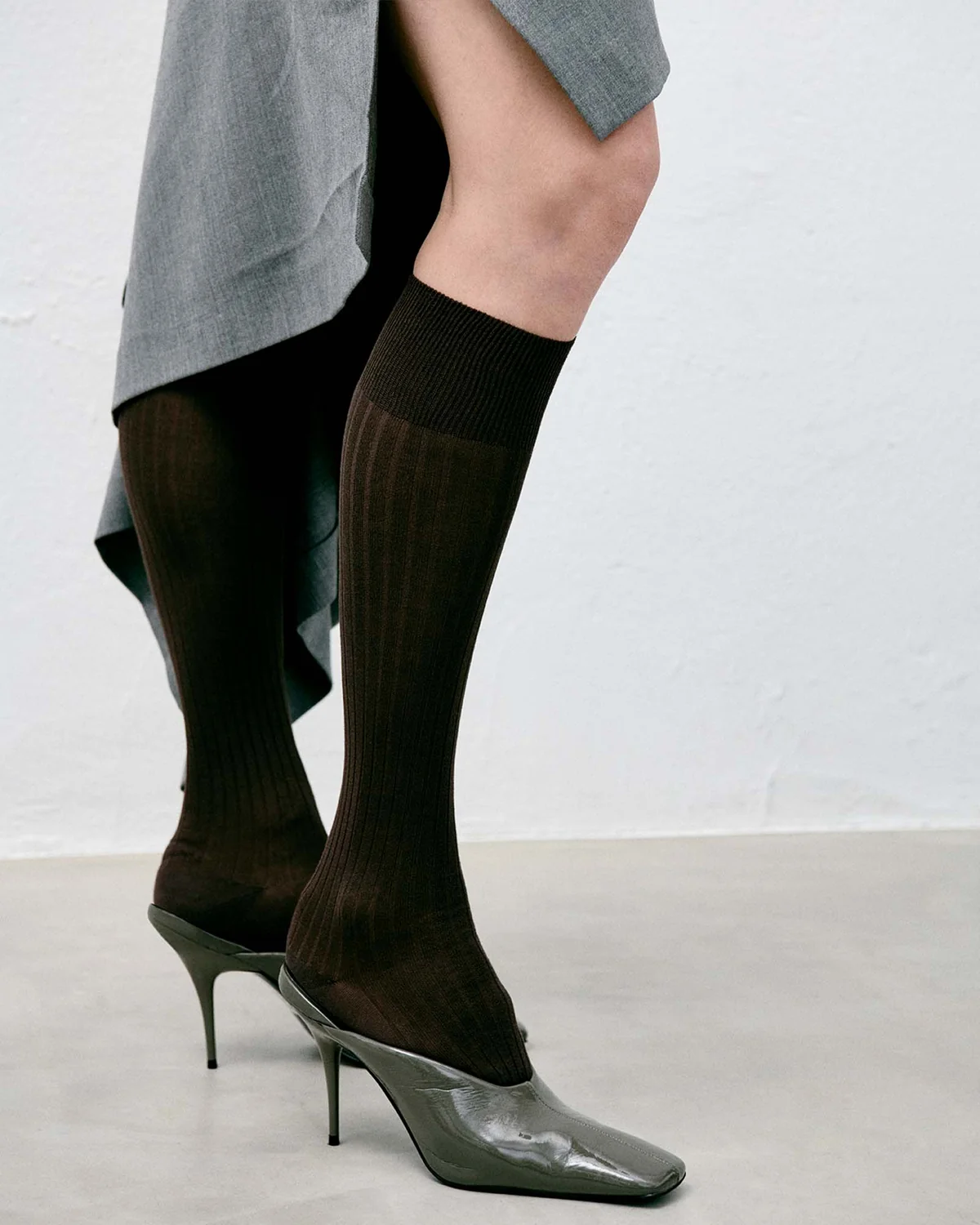 loelle ribbed knee-highs dark brown-1
