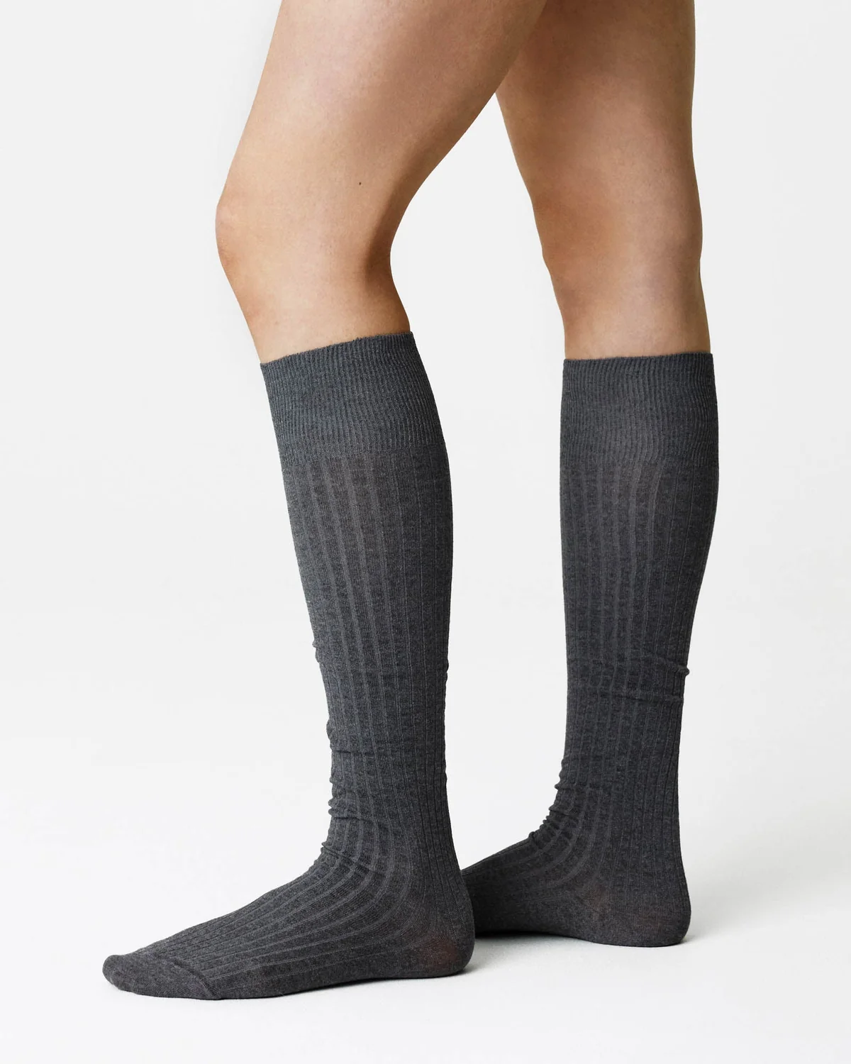 loelle ribbed knee-highs dark grey-2