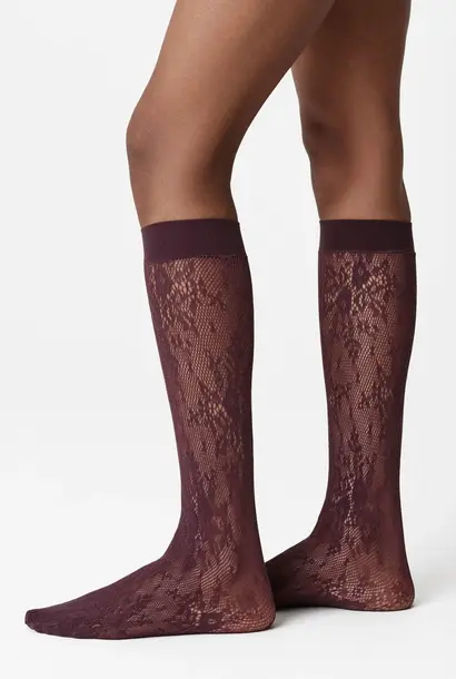 rosa lace knee-highs huckleberry