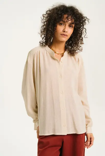 ella wool blouse ecru