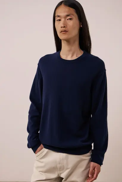 cashmere crew knit navy