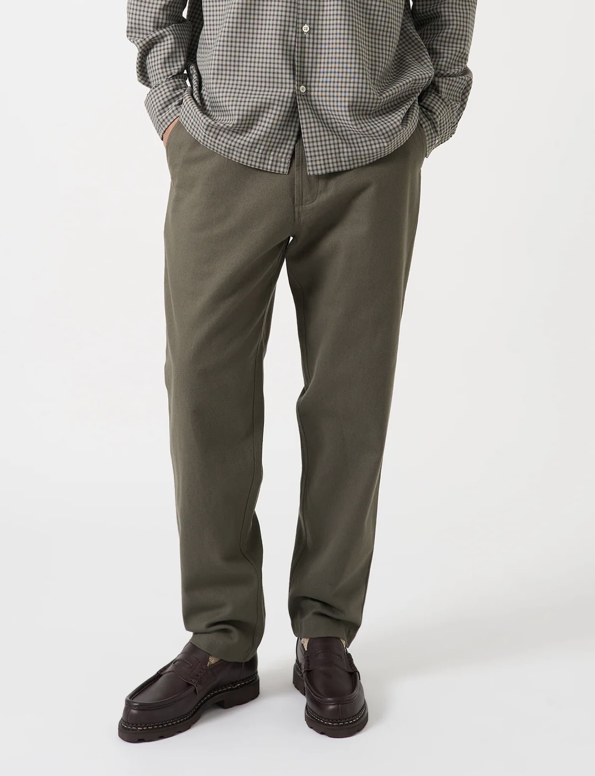 miltary chino brushed moleskin olive-1