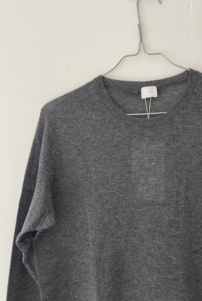 light wool rib grey