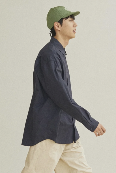 cotton shirt bleu