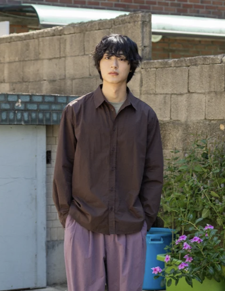 cotton shirt brown-1