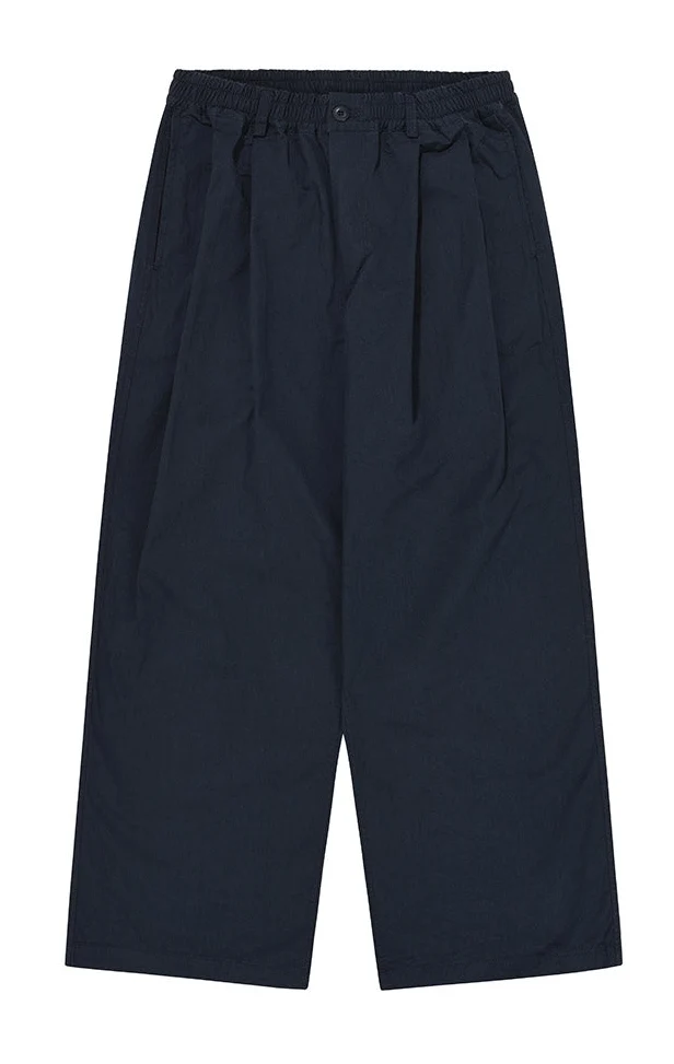 two tuck wide cn pants navy-2