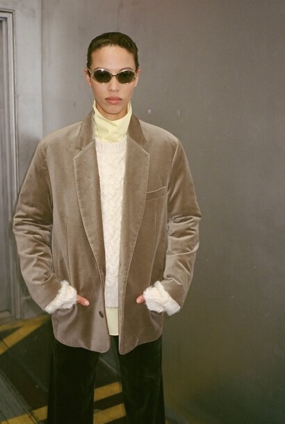 velvet jacket dove